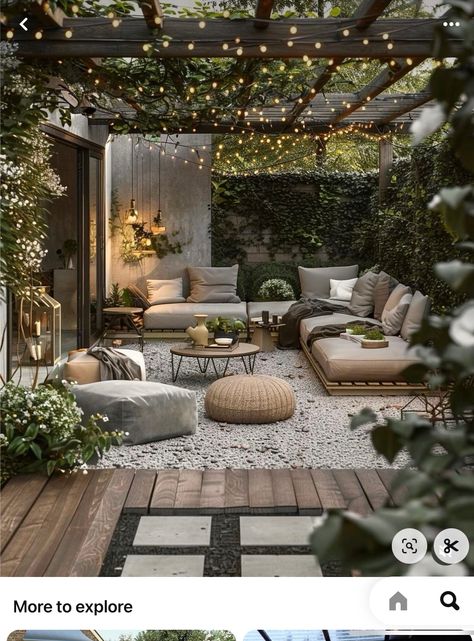 Outdoor Living Room, Outdoor Decor Backyard, Deck Garden, Small Patio, Backyard Patio Designs, Back Garden, Outdoor Oasis, Backyard Oasis, Backyard Decor