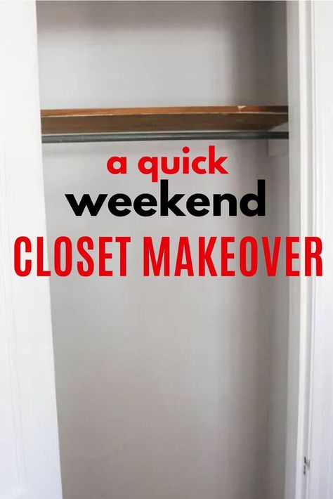 Cost Closet Makeover, Simple Closet Ideas Small Spaces, How To Utilize Small Closet Space, Diy Small Closet System, Small Office Closet Organization, Single Door Closet Ideas, Small Front Closet Organization, Old Closet Organization Ideas, Single Closet Ideas