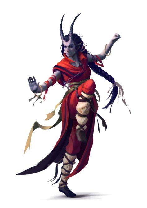 Tiefling Monk, Female Tiefling, Dnd Monk, Monk Dnd, Tiefling Female, Pathfinder 2e, Pathfinder Character, D D Character Ideas, Heroic Fantasy