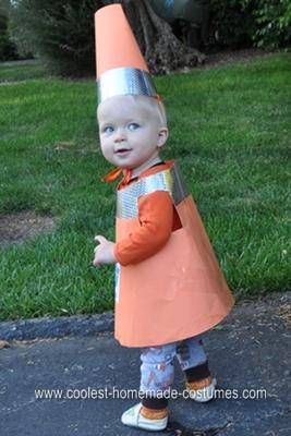 Homemade Traffic Cone Toddler Halloween Costume Safety Cone Costume, Diy Traffic Cone Costume, Traffic Cone Costume, Cone Costume, Inexpensive Halloween Decorations, Safety Patrol, Toddler Halloween Costume, Old Halloween Costumes, Road Kids