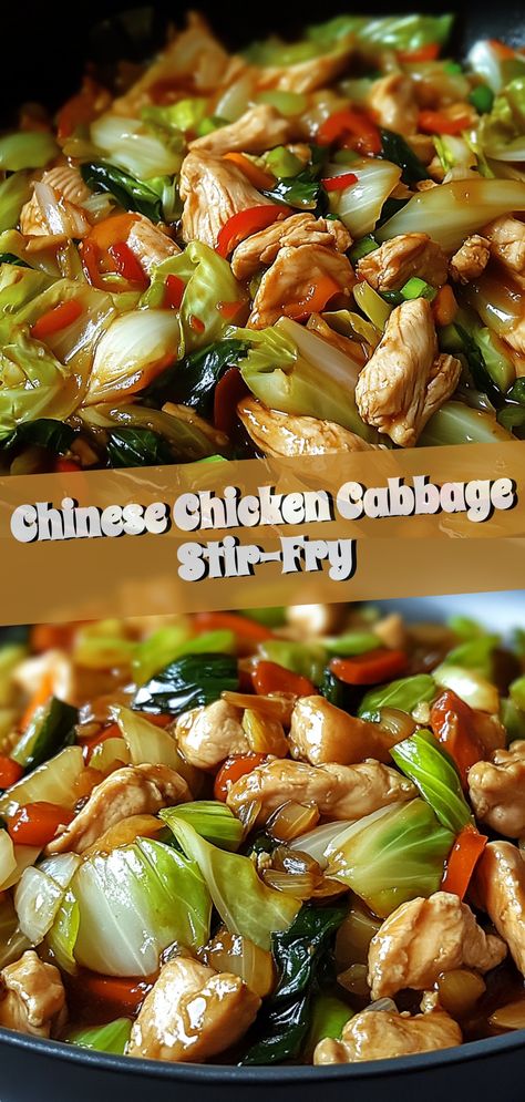 🌶️🥦 Spice up your dinner with this mouth-watering Chinese Chicken Cabbage Stir-Fry! Quick, easy, and bursting with flavor, it's a true fiesta for your taste buds! 🥳🍗 Perfect for lively get-togethers or vibrant family meals. Enjoy tender chicken, crisp veggies, and a savory sauce that takes minutes to create. Chinese Chicken And Vegetables Stir Fry, Chinese Stir Fry Vegetables, Chicken Cabbage Stir Fry, Cabbage Stir Fry Recipes, Chicken Stir Fry Recipes, Chinese Chicken Cabbage Stir Fry, Chinese Mixed Vegetables, Chinese Cabbage Stir Fry, Campbells Recipes