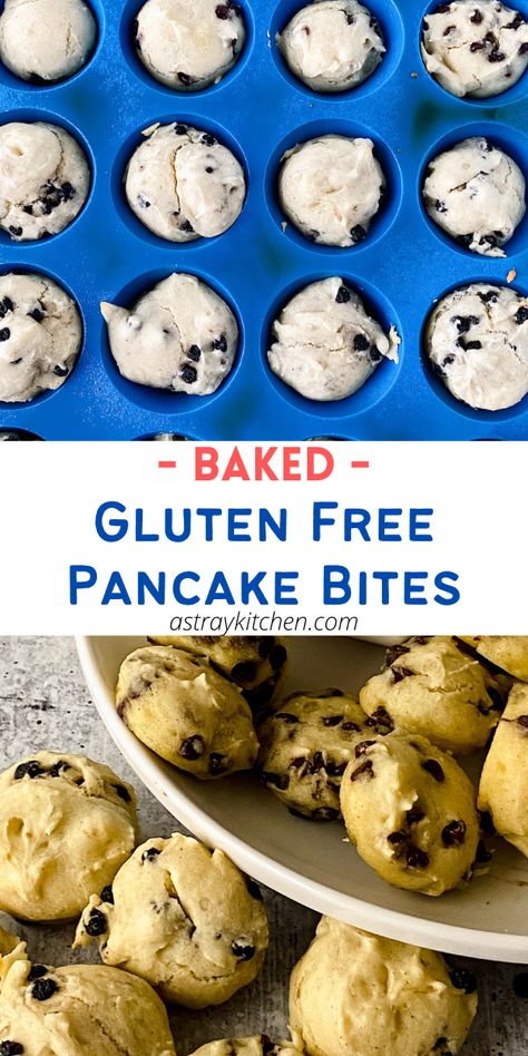 Are you looking for a fun take on classic pancakes? These gluten free pancake bites are light, fluffy, and delicious! They can be made sweet or savory, and are a fun gluten free breakfast to enjoy any day of the week. And let me tell you this is a very kid friendly gluten free recipe! They will gobble these up with the quickness. Gluten Free Birthday Breakfast, Gluten Free Pancake Bites, Gluten Free Griddle Recipes, Gluten Free Pancake Muffins, Quick Gluten Free Breakfast, Gluten Free Kids Meals, Gluten Free Breakfast Ideas Easy, Gluten Free Christmas Breakfast, Gluten Free Brunch Ideas