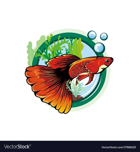 Fish Logo Design, Guppy Fish, Fish Vector, Fish Logo, Design Vector, Vector Logo, Illustrator, Logo Design, Resolution