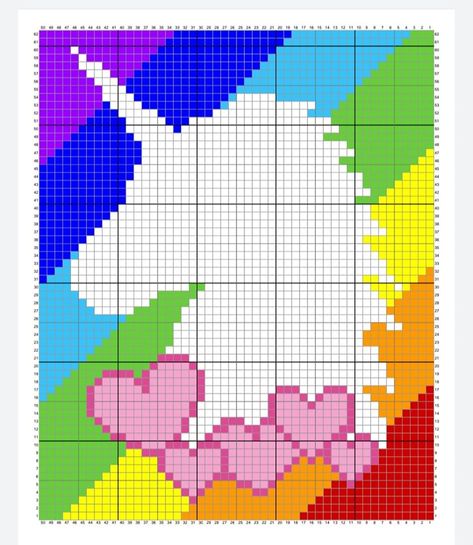 Unicorn Graphgan Patterns, Unicorn C2c Crochet Pattern Free, Unicorn Pixel Art Grid, Unicorn Plastic Canvas Patterns, C2c Unicorn Crochet Pattern, Llama C2c Crochet Blanket, Unicorn C2c Blanket, Unicorn Cross Stitch Pattern, Crochet C2c Pattern