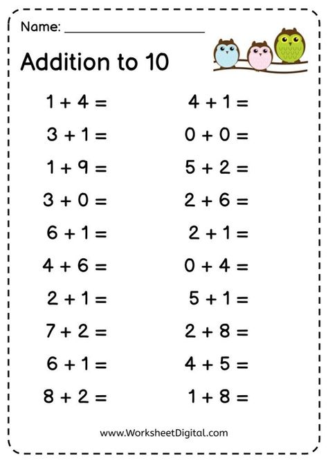 Math Questions For Grade 1, Adding Within 10, Addition Worksheets Kindergarten, Basic Addition Worksheets, Class Helpers, Adding To 10, Math Worksheets For Kids, Math Signs, Kindergarten Math Worksheets Addition