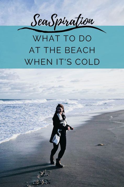 What To Do At The Beach When It's Cold - Find Here The Best Winter Beach Activities #seaspiration #beachvacation #winterbeachactivities 60 Degree Beach Outfit, Cold Day At The Beach Outfit, Beach Outfits When Its Cold, What To Wear To The Beach When Its Cold, Winter Beach Outfits Women, November Beach Outfit, Rainy Day Beach Outfit, Winter At The Beach Outfits, Beach In Winter Outfit