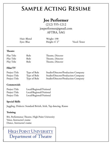 Actor Resume, Resume Template Download, Acting Resume Template, Acting Resume, Resume No Experience, Job Resume Examples, Cv Examples, Resume Builder, Manager Resume