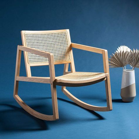 Cane Rocking Chair, Frame Highlights, Rattan Rocking Chair, Nursery Chair, Interior D, Wood Care, Living Room Seating, Negative Space, My New Room