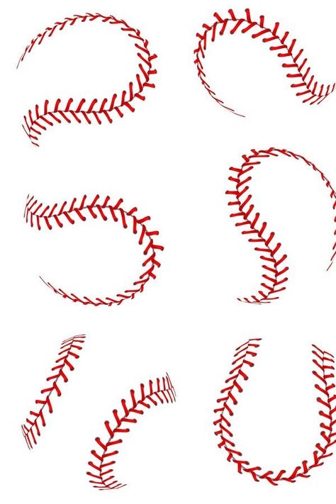 Baseball Seams Tattoo, Baseball Stitches Tattoo, Baseball Logo Design, Baseball Graphic Design, Softball Tattoos, Softball Stitches, Baseball Illustration, Softball Logos, Baseball Cricut