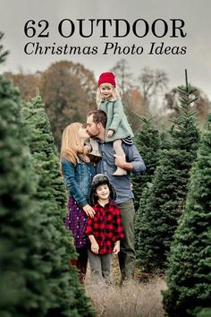 To help you plan this year's masterpiece holiday card, we've collected 62 inspirational images of outdoor photo poses, backdrops and props for magnificent Christmas card photos. Outdoor Christmas Photos, Tree Farm Photo Shoot, Christmas Tree Farm Photo Shoot, Christmas Tree Farm Photos, Christmas Photo Ideas, Christmas Family Photoshoot, Winter Family Photos, Christmas Card Pictures, Xmas Photos