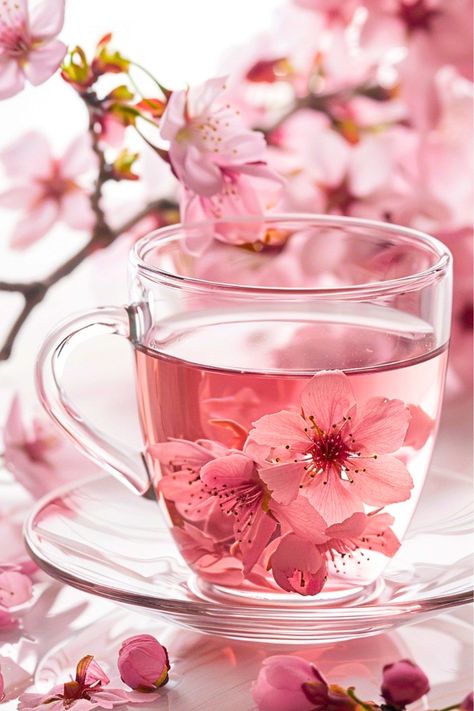 7 Amazing Benefits of Cherry Blossom Tea (aka Sakura Tea) Sakura Tea, Cherry Blossom Tea, Bubble Tea Flavors, Cherry Tea, Making Iced Tea, Outside Plants, Tea Health Benefits, Sakura Flower, Tea Benefits