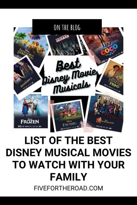 As Disney movie lovers we love a good musical! This list share the best Disney musical movies to watch with your family. Most you can find on Disney Plus! Great for all ages to plan your next family movie night. Disney Musical, Disney Princess Movies, Movies Of All Time, Best Disney Movies, Family Movie, Family Movie Night, Disney Movie, Movie Lover, Disney Plus