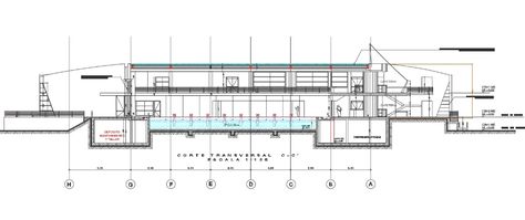 Olympic Swimming Pool Centre Section AutoCAD Drawing DWG File - Cadbull Swimming Pool Section, Pool Section, Olympic Swimming Pool, Olympic Size Swimming Pool, Swimming Pool Plan, Sports Facility Architecture, Pantry Plans, Sports Facility, Pool Plants