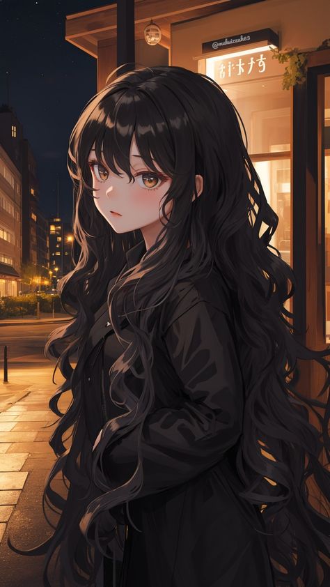 m~ Anime Character Girly, Cool Anime Girlies, Pretty Anime Girlies, Cute Anime Pics Wallpaper, Anime Pictures Aesthetic, Anime Girlies Black Hair, Cute Anime Pics Aesthetic, Anime Girlies Pfp Black, Black Hair Girl Art