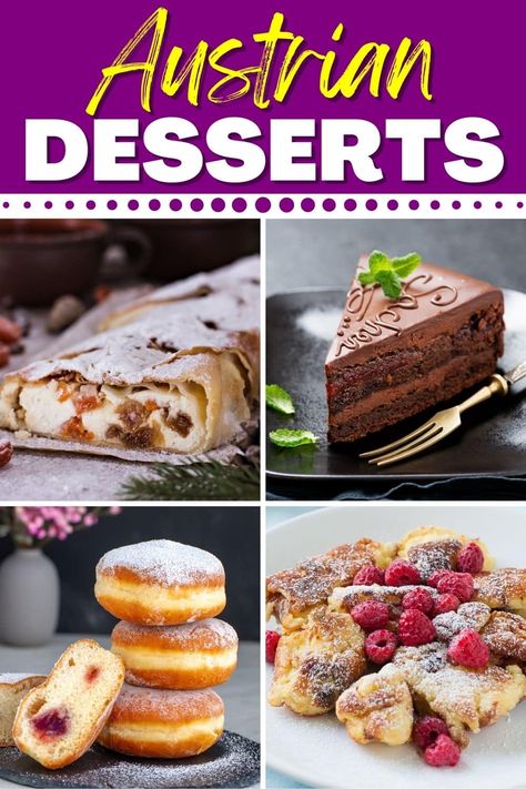 Austrian Dessert Recipes, Austrian Desserts Traditional, Pancake Breakfast Ideas, Linzer Torte Recipe, Crepes Healthy, Crepe Breakfast, Crepe Dessert, International Food Recipes, Crepes Easy