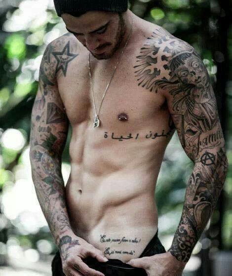 Sexy tattooed men...jaw droopingly hot!!! Man With Tattoos, Many Tattoos, Tatted Men, Tattoos Geometric, Inked Men, Hot Tattoos, The Perfect Guy, Piercing Tattoo, Love Tattoos