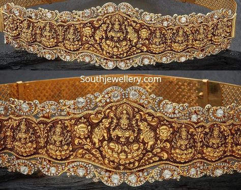 Stunning waist belt by @navrathan1954  #templejewellery #templejewelry #vaddanam #waistbelt #indianwaistbelts #oddiyanam #oddiyanams… Nakshi Vaddanam, Gold Jewellery India, Hip Belts, Vaddanam Designs, Kids Gold Jewelry, Wedding Jewelry Sets Bridal Jewellery, Gold Temple Jewellery, Waist Jewelry, Gold Pearl Jewelry