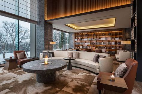 Higashiyama Niseko Village, a Ritz-Carlton Reserve hotel review | CN Traveller Hotel Lobby Lounge, Japanese Spa, Studio Mk27, Japan Hotel, Ritz Carlton Hotel, Hotel Interior, Top Hotels, Ritz Carlton, Hotel Lobby