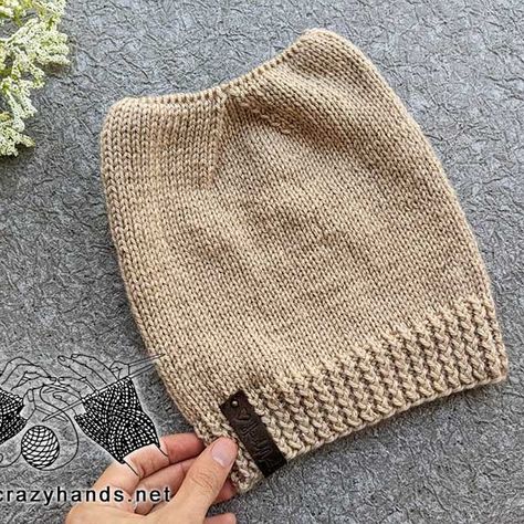 Free Cat Ears Knit Hat Pattern · Crazy Hands Cat Ear Knit Hat, Knit Cat Ear Beanie, Cat Ear Hat Knitting Pattern, Knit Cat Hat, Twisted Rib Stitch, Cat Ear Hat, Baby Bonnet Pattern, Knit Hat Pattern, Super Chunky Knit