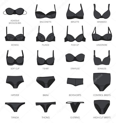 Types Of Under Wear For Women, Under Garments For Women, Fashion Illustrations Techniques, Clothing Guide, Fashion Dictionary, Fashion Terms, Fashion Design Patterns, Diy Clothes Design, Fashion Vocabulary