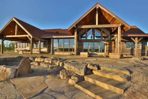 Hybrid Homes | Natural Element Homes | Timber & Log Homes Rustic Mountain House Plans, Montana Ranch House, Timber Frame Home Plans, Ranch House Exterior, Montana Ranch, Log Home Plans, Floor Plans Ranch, Montana Homes, Rustic House Plans