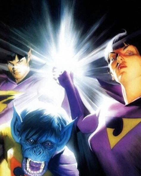 Wonder Twins and Greek by Alex Ross #wondertwins #superfriends #saturdaymorning #hannabarbera Wonder Twins, Alex Ross, Arte Dc Comics, 80s Cartoons, Super Villains, American Comics, Dc Heroes, Dc Comics Art, Comic Book Heroes