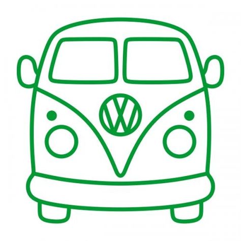 VW Volkswagen Bus Van SVG Cuttable Designs Vw Clipart, Volkswagen Van Drawing, Vw Bus Drawing, Bus Silhouette, Vw Bus Art, Combi Van, Vw Art, Van Camper, Combi Vw