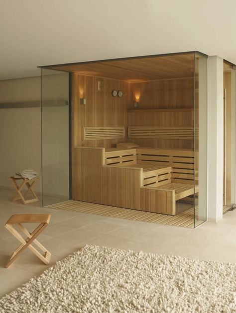 Modern Saunas, Sauna Shower, Home Spa Room, Home Sauna, Cabin Modern, Sauna Diy, Sauna Steam Room, Indoor Sauna, Wellness Studio