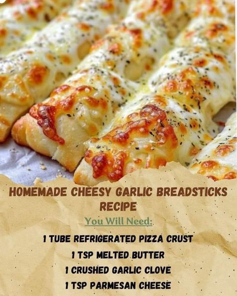 Homemade Cheesy Garlic Breadsticks, Garlic Breadsticks Recipe, Cheesy Garlic Breadsticks, Cheesy Garlic Breadsticks Recipe, Cheesy Garlic Bread Recipe, Breadsticks Recipe, Cheesy Breadsticks, Garlic Breadsticks, Garlic Bread Recipe