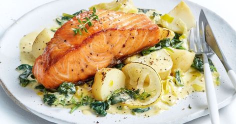 French-style salmon and potatoes recipe