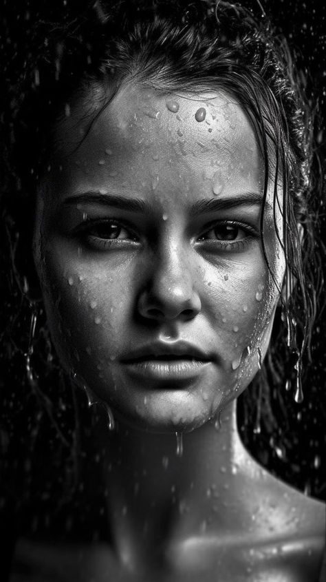 #سیاهقلم Sketch Potrait Idea, Interesting Portrait Photography, B W Portrait, Photorealistic Portraits, Black And White Photography Portraits, Portraits Of Women, Dark Portrait, Black And White Face, Portraiture Photography