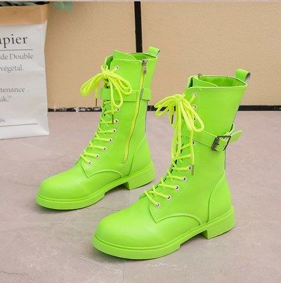 Lace up Midcalf 4 Colors Neon Boots · KoKo Fashion · Online Store Powered by Storenvy Neon Boots, Male Fashion, Green Shoes, Chic Fashion, Online Fashion Stores, Lace Boots, Alternative Fashion, Neon Green, Jewelry Trends