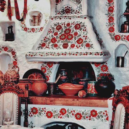 Russian Cottagecore, Slavic Decor, Russian Culture Aesthetic, Dream House Aesthetic, Folk Decor, Slavic Folklore, Russian Folk Art, Russian Culture, Bohemian Colors