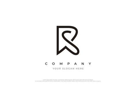 Initial letter rs logo or sr monogram lo... | Premium Vector #Freepik #vector #logo-illustration #rs-logo #letter-logo #sr-logo Rs Logo Design Letter, Sr Monogram, Sr Logo Design, Sr Logo, Rs Logo, Simplistic Wallpaper, Showroom Decor, Shopping Quotes, Hotel Logo