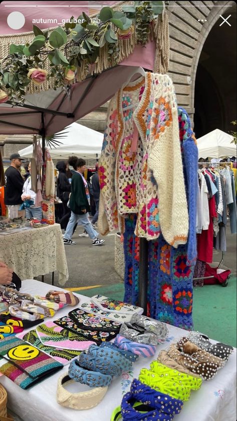 Crochet Vendor Booth, Crochet Vendor Display, Crochet Market Setup, Clothing Booth Display, Crochet Pins, Vendor Booth Display, Vendor Displays, Crochet Market, Craft Booth Displays