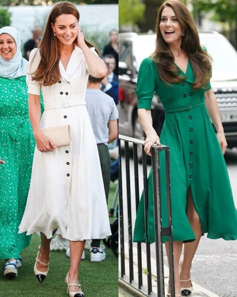 Kate And Pippa Middleton Sisters, Princess Kate Summer Outfits, Kate Middleton Outfits 2023, Katherine Princess Duchess Kate, Kate Middleton Short Dress, Princess Catherine Style, Kate Middleton Wrap Dress, Kate Middleton Chiffon Dress, Kate Middleton Beige Dress