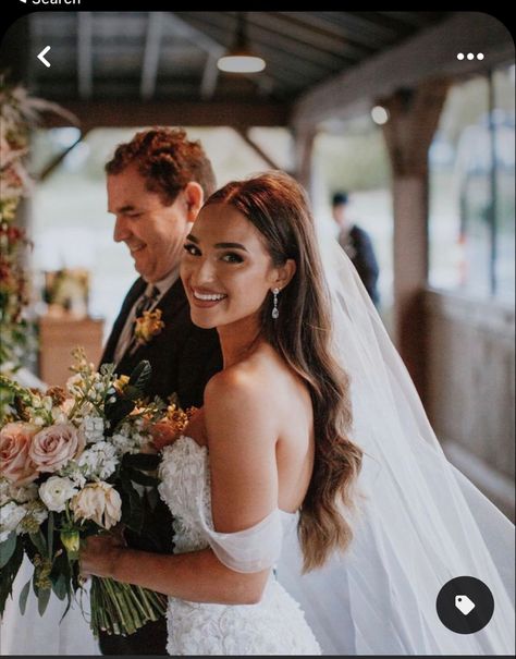 Stories Funny, Bridal Hair Down, Walk Down The Aisle, Deep Breathing, Wedding Hair Inspiration, Wedding Hair Down, Glam Wedding, Bride Makeup, Bridal Hair And Makeup