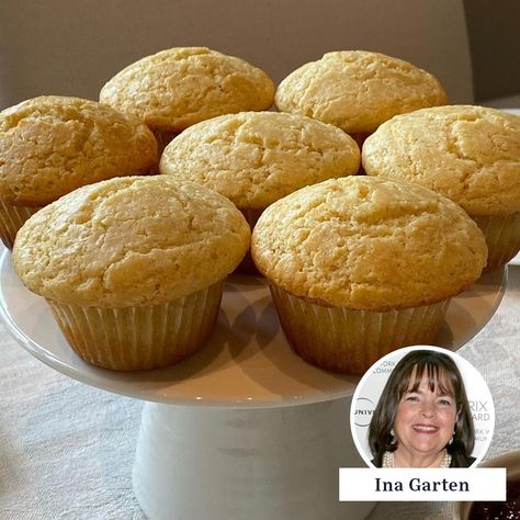 Ina Garten Corn Muffins, Sweet Corn Muffins, Cornmeal Muffins, Homemade Raspberry Jam, Having Coffee, Ina Garten Recipes, Cornbread Muffins, Muffin Bread, Corn Muffins