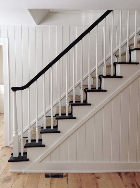 CREED Blog — CAROL REED INTERIOR DESIGN Stairway Runners, Refinish Stairs, Farmhouse Staircase, Stairs Renovation, White Staircase, Painted Staircases, Staircase Runner, Diy Staircase, House Staircase