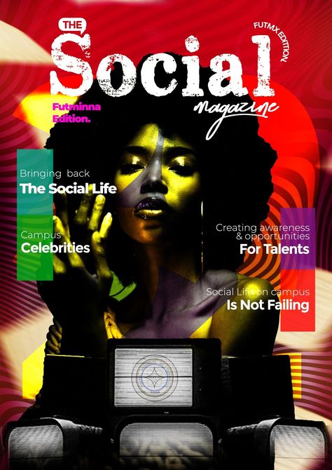 A publicity magazine cover art for an upcoming issue.. Artsy Magazine Cover, Magazine Cover Art, Cat Magazine, The Face Magazine, Girls Magazine, Social Awareness, Music Magazines, Magazine Layout, Social Life