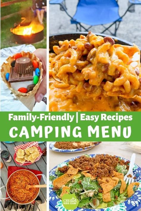 Planning a camping menu for a week or 3 day weekend doesn't have to be overwhelming or complicated. Click for a printable planner & camping menu & checklist of all the kitchen gear needed to make the recipes. These make-ahead family-friendly recipes are sure to please everyone! #campingmenu #weekcampingmenu #printablecampingmenu #printablecampingideas #easycampingrecipes #printablecampingplanner Camping Food Make Ahead, Camping Meal Planning, 3 Day Weekend, Camping Menu, Camping Breakfast, Camping Dinners, Easy Camping Meals, Menu Planner, Kitchen Gear