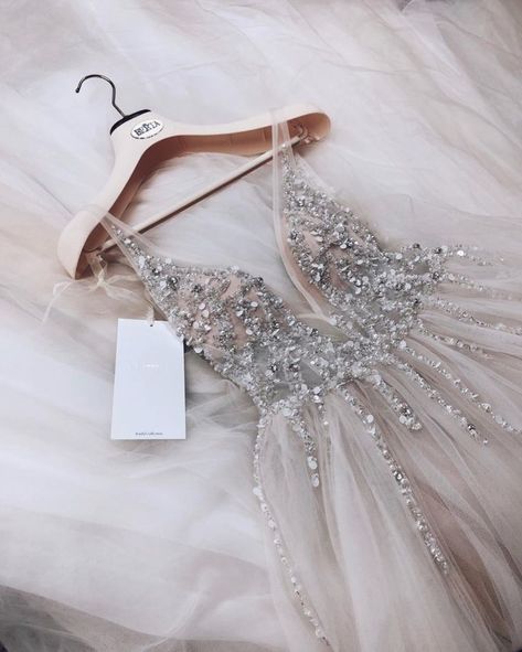 15 of the Sparkliest Wedding Dresses We’ve Ever Seen #bride #wedding #weddinggown #bridalgown #sparkle #glitter #glow #sparklequeen #fashion Muse By Berta, Trendy Prom Dresses, בר מצווה, فستان سهرة, Grad Dresses, Dream Wedding Dresses, Fancy Dresses, A Dress, Dream Dress