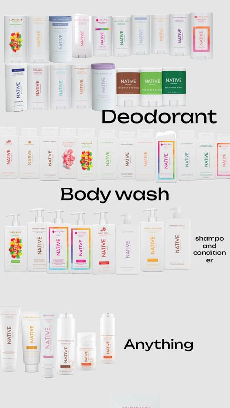 # native is great Native Brand Products, Native Scents, Native Products, Native Body Wash, Native Brand, Camp Packing, Sephora Skin Care, Best Hair Care, Shower Skin Care