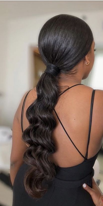 Slick Back Ponytail Wedding Guest, Slick Back Low Ponytail Prom, Slick Pony Bridesmaid, Sleek Bridesmaid Ponytail, Low Slicked Ponytail, Slick Back Prom Hair Sleek Ponytail, Slick Ponytail Prom, Slick Back Ponytail Bridesmaid, Low Ponytail Hairstyles For Black Women Natural Hair