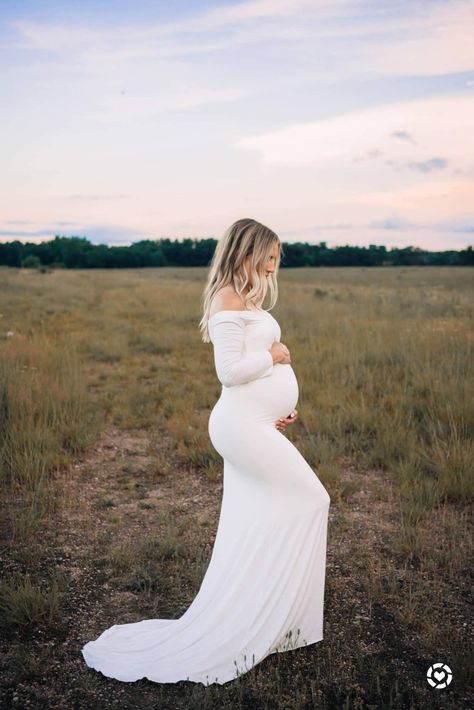 White Maternity Dress Winter, Maternity White Dress Photo Shoot, White Long Sleeve Maternity Dress, Maternity Photoshoot White Dress, Maternity Dress White, White Dress Maternity Pictures, Maternity Photography White Dress, Maternity Shoot White Dress, Maternity Photos White Dress