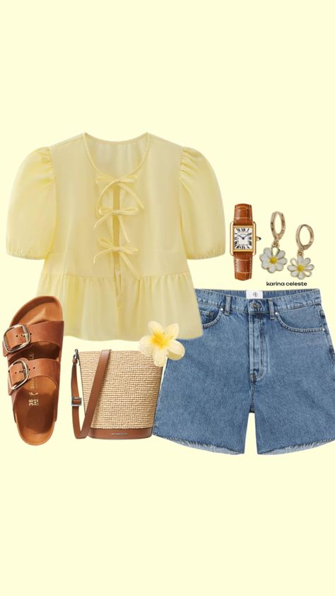 #farmersmarket #outfitinspo #ootd #summer #spring #beauty #summeraesthetic #springaesthetic #casual #birkenstocks #yellow Yellow Outfit, Spring Beauty, Ootd Summer, Simple Trendy Outfits, Curvy Outfits, Summer Fashion Outfits, Casual Style Outfits, Fit Inspo, Lookbook Outfits