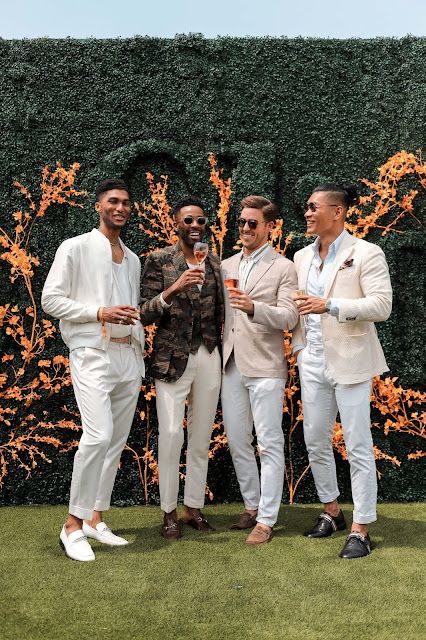 Men's Summer Party Style | Veuve Clicquot Polo Classic 2019 — LEVITATE STYLE Men’s Engagement Party Outfit, Cocktail Attire Men Summer, Tea Party Mens Outfit, Summer Cocktail Wedding Guest Attire Men, Mens Engagement Party Outfit, Beach Semi Formal Wedding Guest Men, Men’s Tea Party Outfit, Men’s Cocktail Party Attire, Mens Cocktail Attire Wedding Summer