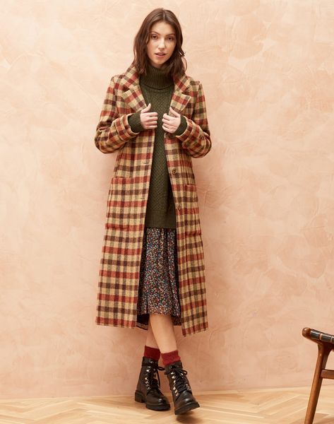 Wool Harris Tweed Coat | Women's Coats | Brora Fashion Tailored Coat, Herringbone Tweed, Tweed Coat, Classic Coats, Heritage Fashion, Harris Tweed, Women's Coats & Jackets, Tweed Jacket, Wool Coat