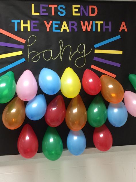 End of year bulletin board—pop one each day until school’s out! End Of Year Bulletin Board, Library Book Displays, Book Displays, School S, Fairy Friends, School Bulletin Boards, School Posters, Book Display, Last Day Of School