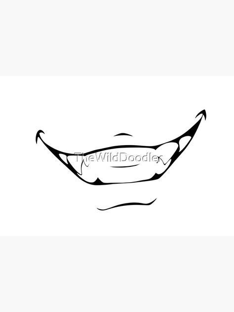 "Smile, Sneer, Vampire, Sassy, mouth 6" Mask by TheWildDoodler | Redbubble Vampire Mouth Reference, Mouth Drawing Reference Smile, Fanged Smile Drawing, Open Mouth Drawing Anime, Sharp Teeth Drawing Reference Smile, Anime Smile With Teeth, Cocky Smile Drawing, Smiling Mouth Drawing, Anime Mouth Smile